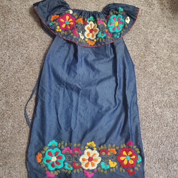 philosophy embroidered dress Handmade Flower Embroidered Dress main image 1
